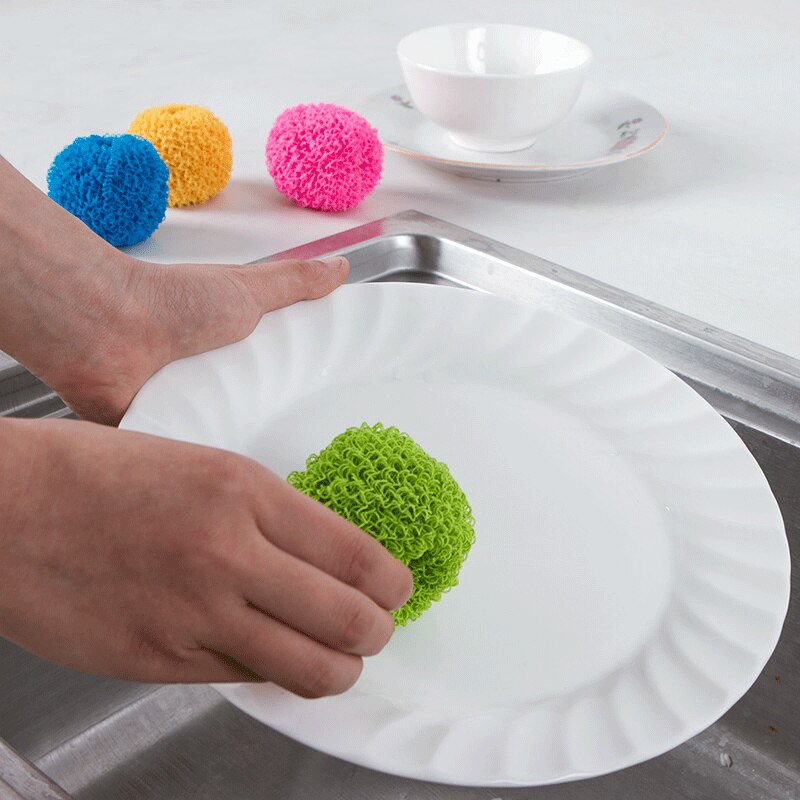 Nano Cleaning Ball Kitchen Cleaning Tools Better Than Steel Wire Wool Scouring Pad Colourful Scrub Dishwashing Polishing Brush