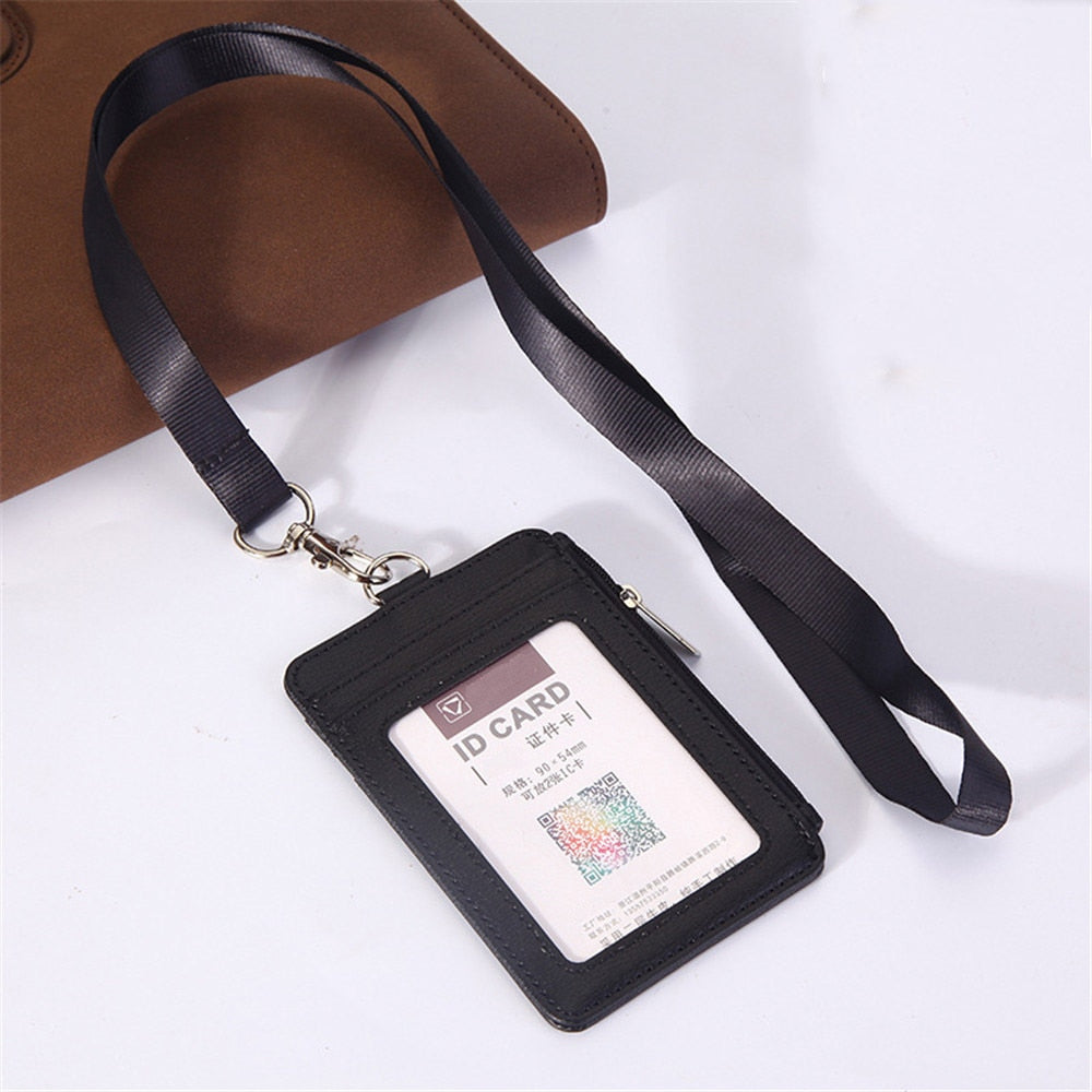 Card Holder Neck Strap with Lanyard Badge Holder Staff ID Card Bus ID Desk Organizer Stationary Office School Supplies