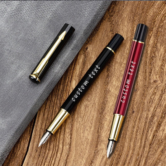 Engraving Pen Custom Personalized Fountain Luxury Elegant Stationery For School Supplies Novelty Writing Instruments Office