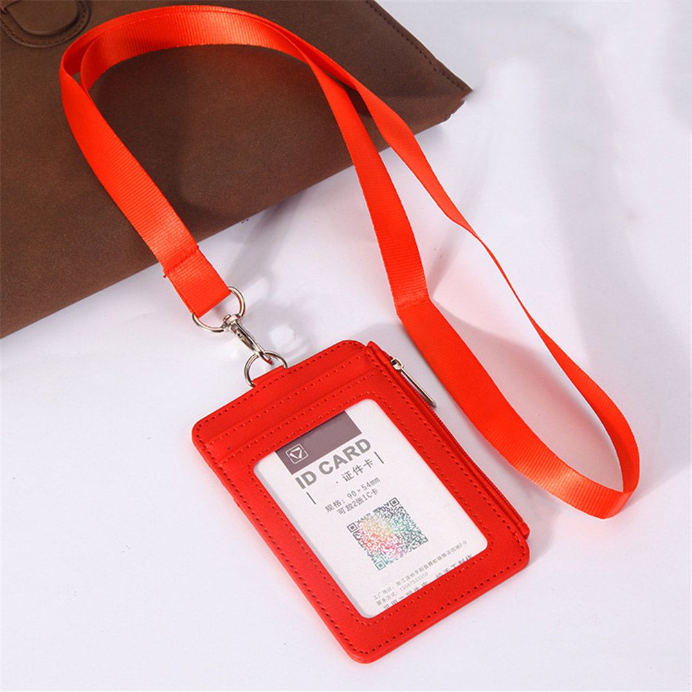 Card Holder Neck Strap with Lanyard Badge Holder Staff ID Card Bus ID Desk Organizer Stationary Office School Supplies