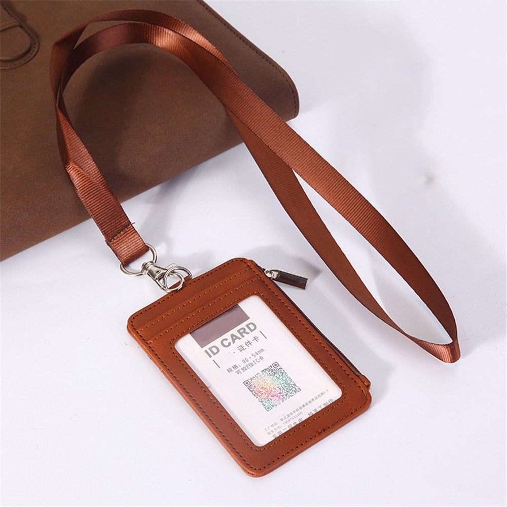 Card Holder Neck Strap with Lanyard Badge Holder Staff ID Card Bus ID Desk Organizer Stationary Office School Supplies