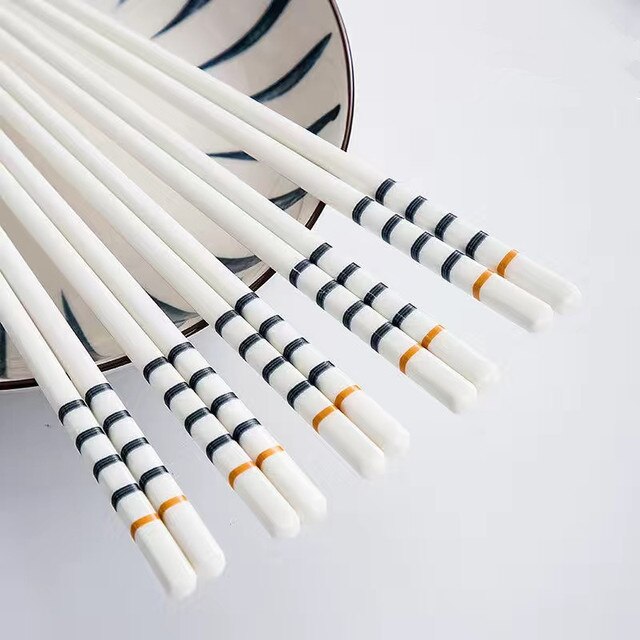 5Pair/Set Ceramic Japanese Style Chopsticks Bone Porcelain Long Chopsticks Sushi Chopstick Tableware Gifts