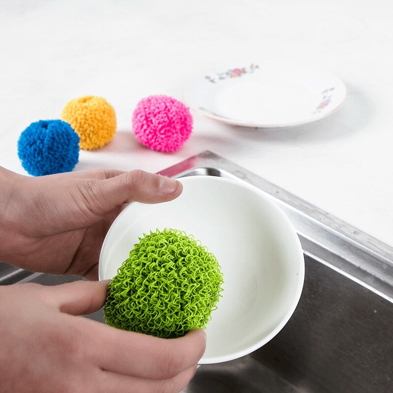 Nano Cleaning Ball Kitchen Cleaning Tools Better Than Steel Wire Wool Scouring Pad Colourful Scrub Dishwashing Polishing Brush