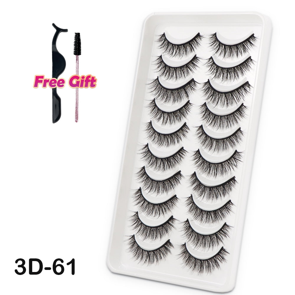 5/10Pairs 3D Mink Lashes Natural Eyelashes Dramatic False Eyelashes Faux Cils Makeup Wholesale Fake Eyelash Extension maquiagem