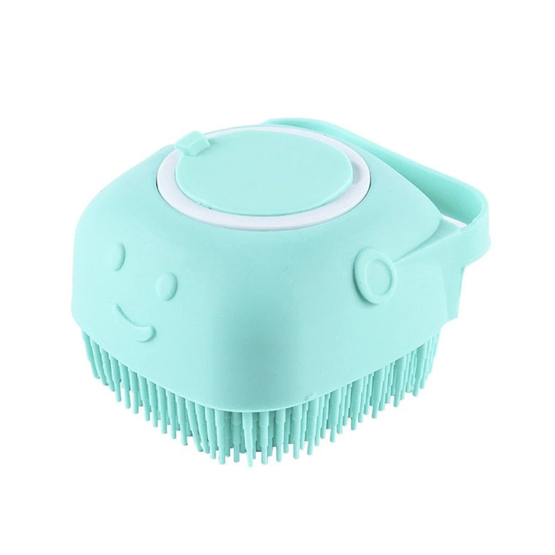 Bathroom Dog Bath Brush Massage Gloves Soft Safety Silicone Comb with Shampoo Box Pet Accessories for Cats Shower Grooming Tool