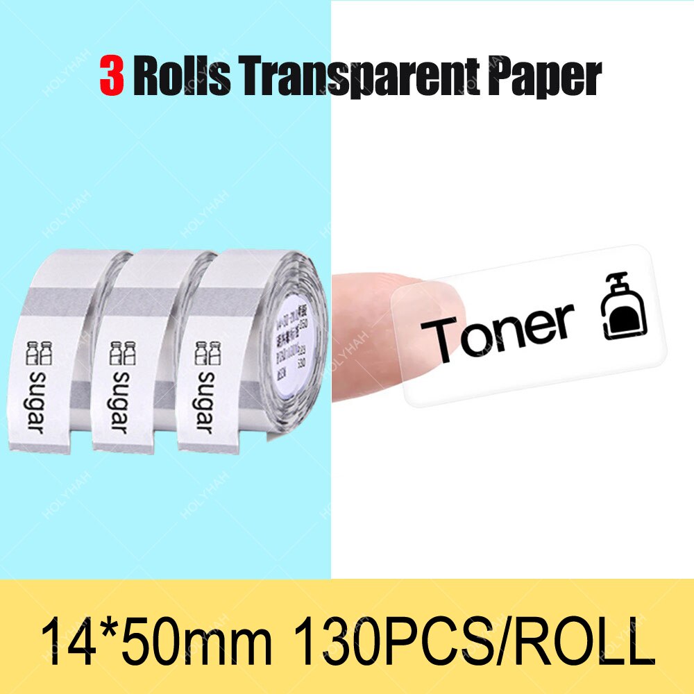 NiiMbot Thermal Transparent Paper Waterproof Oil Proof White Label Paper For D11 Portable Thermal Label Printer