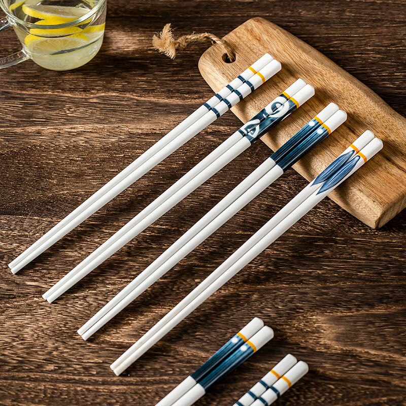 5Pair/Set Ceramic Japanese Style Chopsticks Bone Porcelain Long Chopsticks Sushi Chopstick Tableware Gifts