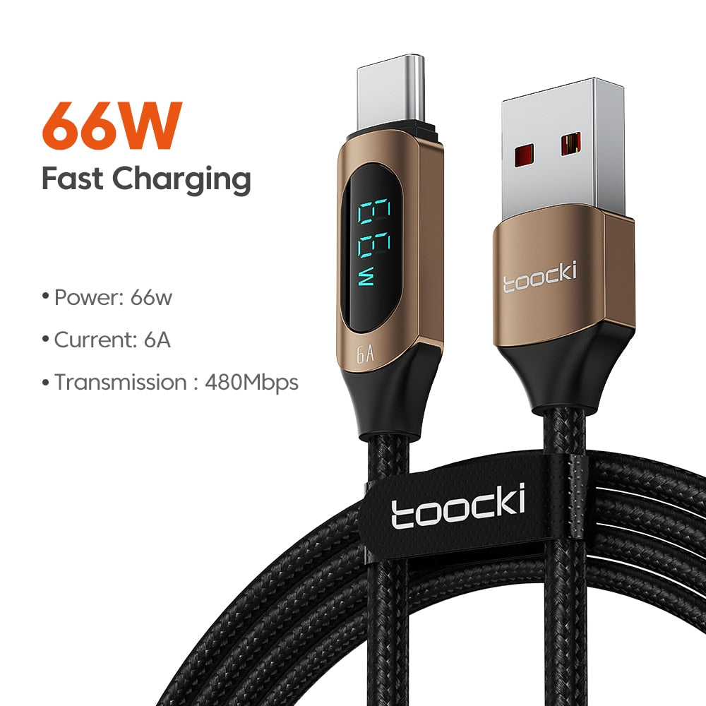 Toocki Type C to Type C Cable 100W PD Fast Charging Charger USB C to USB C Display Cable For Xiaomi POCO f3 Realme Macbook iPad