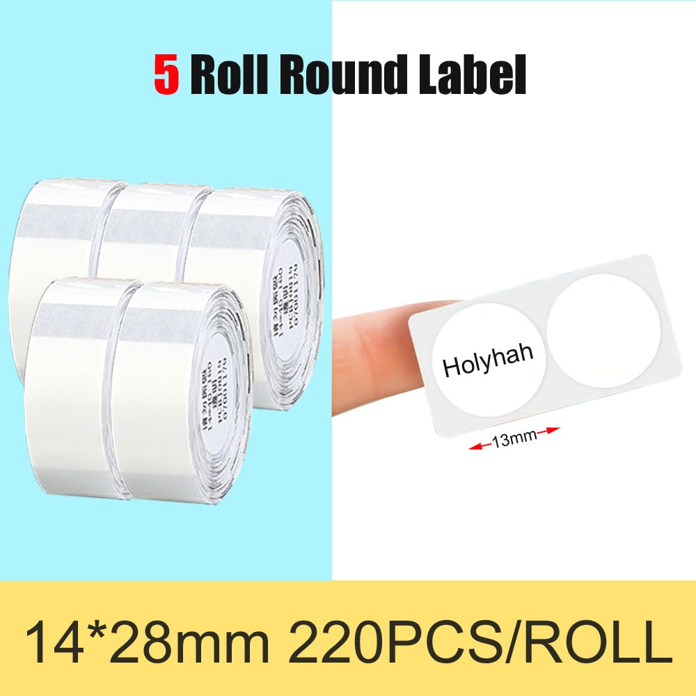 NiiMbot Thermal Transparent Paper Waterproof Oil Proof White Label Paper For D11 Portable Thermal Label Printer