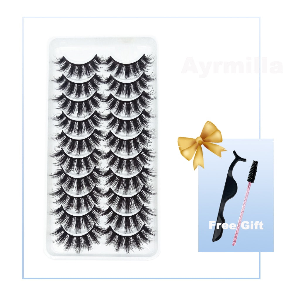 5/10Pairs 3D Mink Lashes Natural Eyelashes Dramatic False Eyelashes Faux Cils Makeup Wholesale Fake Eyelash Extension maquiagem