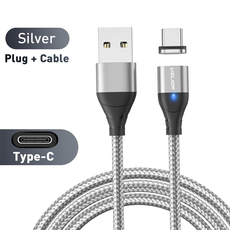 USLION 5A Magnetic Cable Micro USB Type C Fast Charging Phone  Data Wire Magnet Charger For iPhone 13 12 Pro Max Samsung Xiaomi