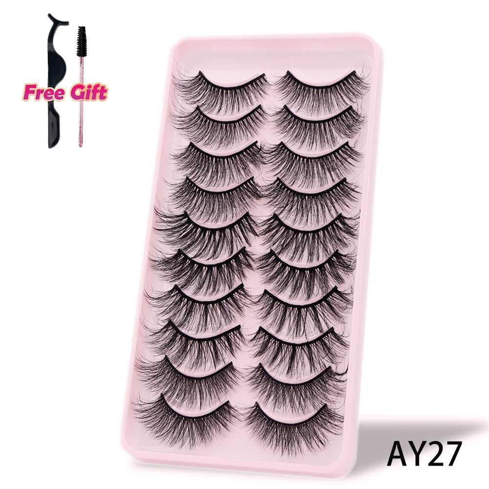 5/10Pairs 3D Mink Lashes Natural Eyelashes Dramatic False Eyelashes Faux Cils Makeup Wholesale Fake Eyelash Extension maquiagem