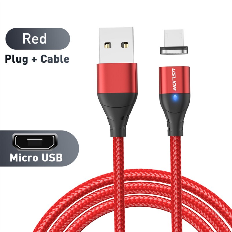 USLION 5A Magnetic Cable Micro USB Type C Fast Charging Phone  Data Wire Magnet Charger For iPhone 13 12 Pro Max Samsung Xiaomi