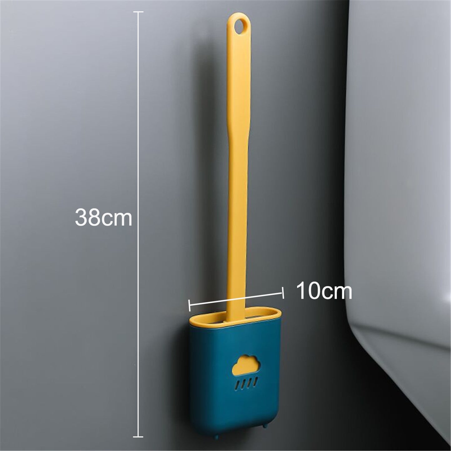 Household cleaning expert silicone wall-mounted toilet brush creative cleaning brush set soft plastic brush long handle brush