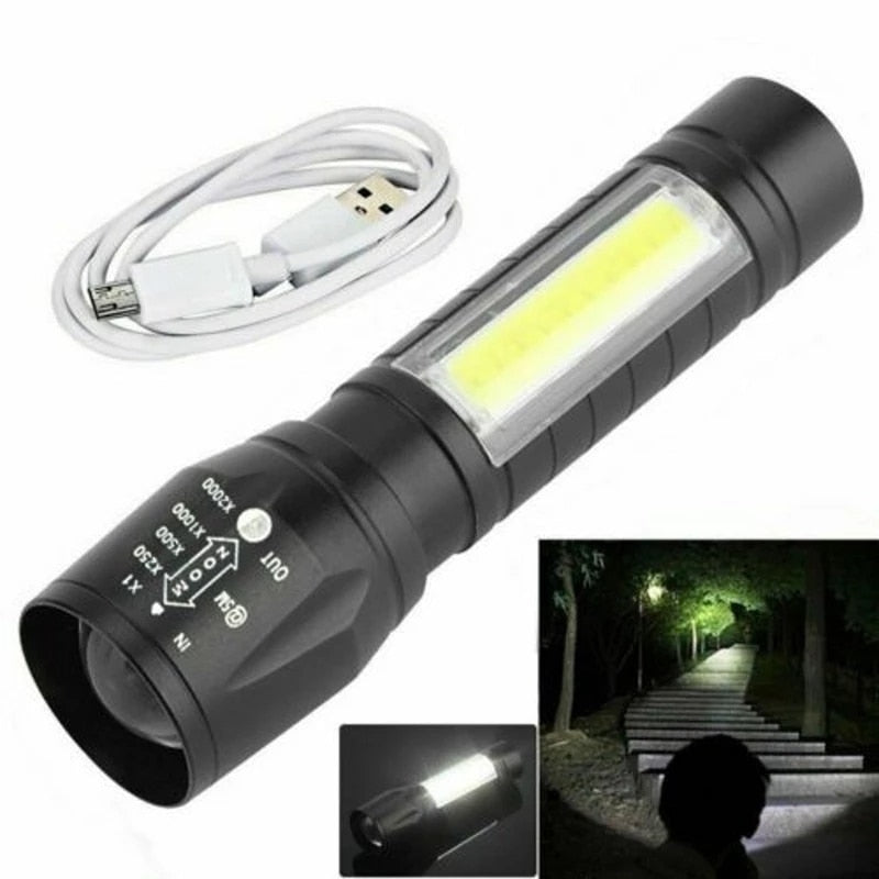 Flashlight Strong Light Rechargeable Zoom Giant Bright Xenon Special Forces Home Outdoor Portable Led Luminous Flashlight