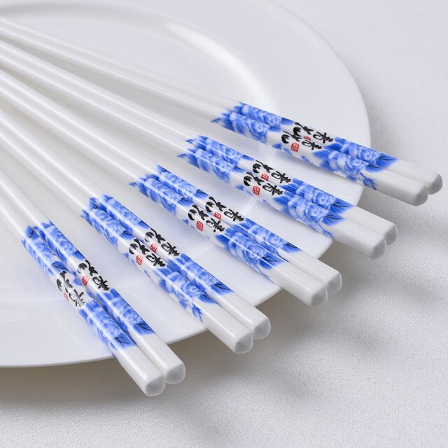 5Pair/Set Ceramic Japanese Style Chopsticks Bone Porcelain Long Chopsticks Sushi Chopstick Tableware Gifts