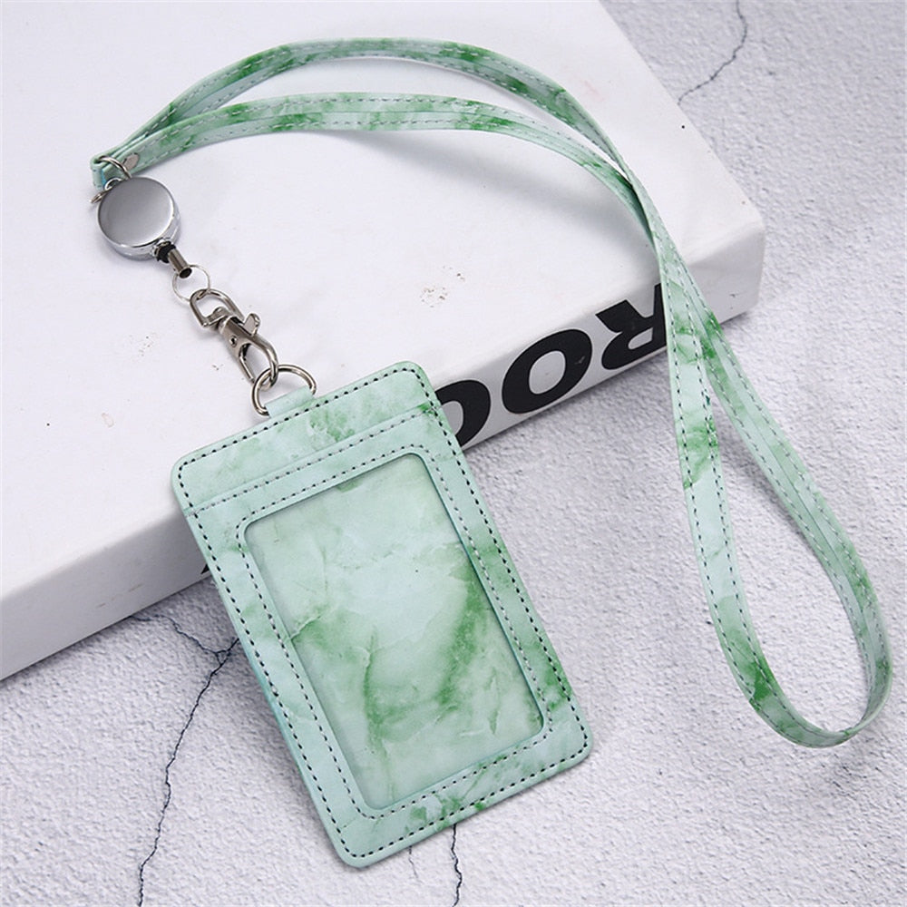 Card Holder Neck Strap with Lanyard Badge Holder Staff ID Card Bus ID Desk Organizer Stationary Office School Supplies