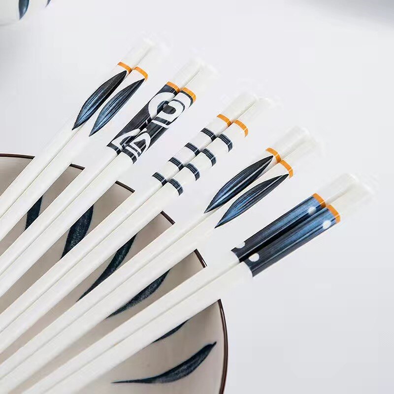 5Pair/Set Ceramic Japanese Style Chopsticks Bone Porcelain Long Chopsticks Sushi Chopstick Tableware Gifts